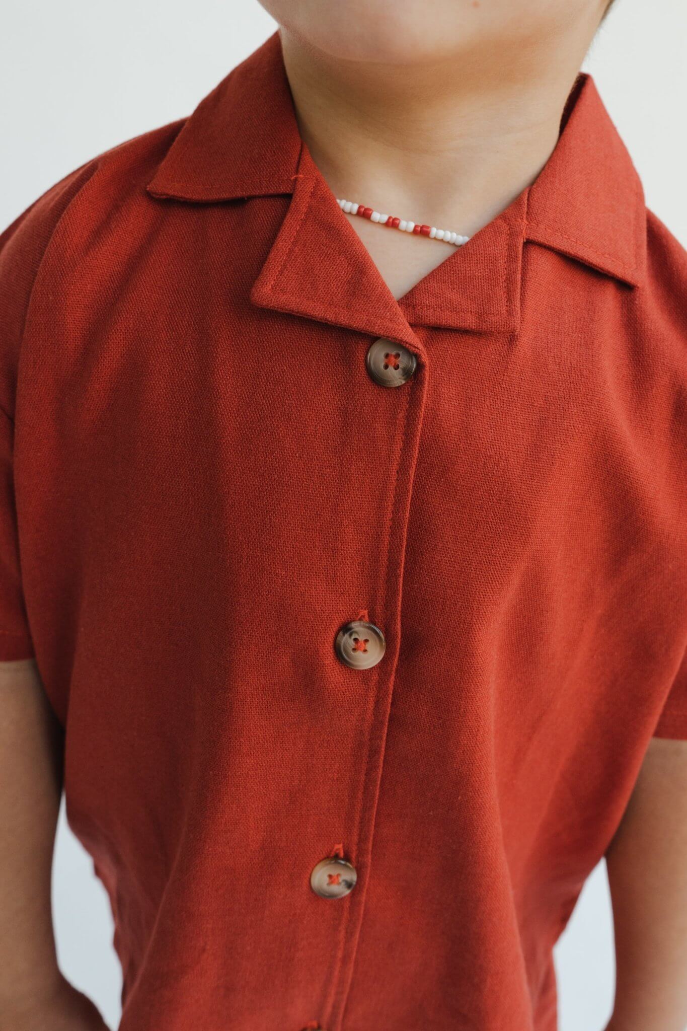 Air Red Linen Shirt - Studio Clay kids