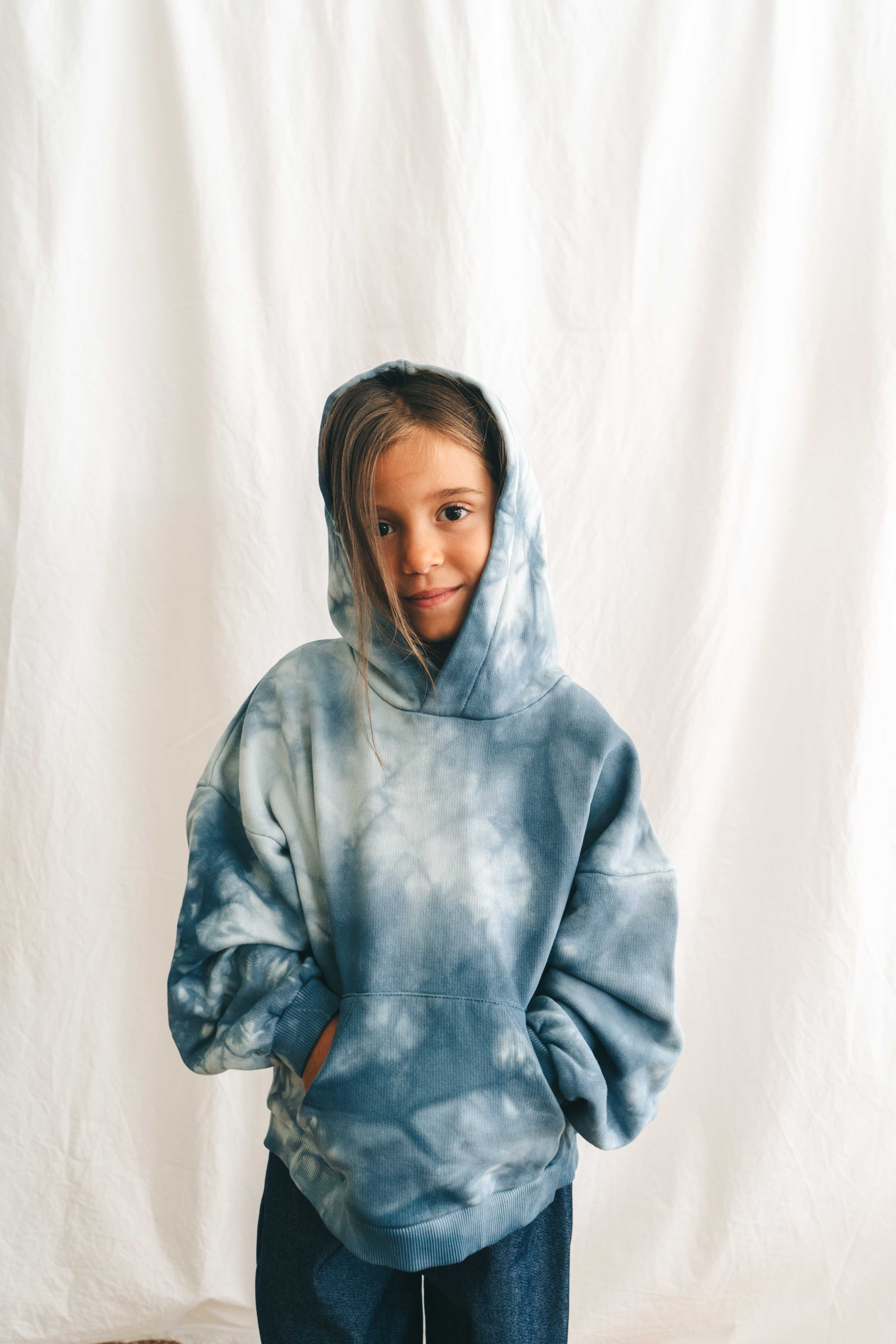 Tie Dye Clay Green Hoodie Blue Halley Tracksuit – Studio Clay Kids