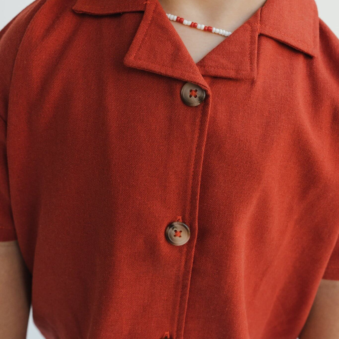 Air Red Linen Shirt - Studio Clay kids