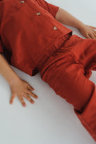 Air Red Linen Trousers - Studio Clay kids